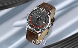 Oceaneva Men's OceanTrek GMT Automatic 200m Leather Black Watch OTBK200M34NH