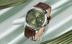 Oceaneva OceanTrek GMT Automatic Leather Olive Watch OTOD200M34NH-Brown Strap