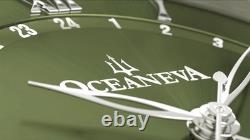 Oceaneva OceanTrek GMT Automatic Leather Olive Watch OTOD200M34NH-Brown Strap