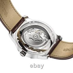 Oceaneva OceanTrek GMT Automatic Leather Olive Watch OTOD200M34NH-Brown Strap