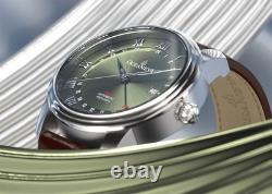 Oceaneva OceanTrek GMT Automatic Leather Olive Watch OTOD200M34NH-Brown Strap Oceaneva OceanTrek GMT Automatic Leather Olive Watch OTOD200M34NH-Brown Strap