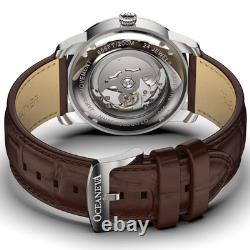 Oceaneva OceanTrek GMT Automatic Leather Olive Watch OTOD200M34NH-Brown Strap