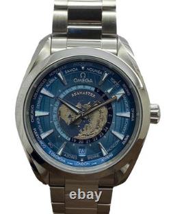 Omega Seamaster World Time GMT 220.10.43.22.03.002 Summer Blue Dial Automatic Me
