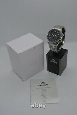 Orient Executive World Time GMT Automatic Sapphire Crystal Black Dial CEY04001B