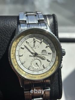 Orient Kingmaster World Time Auto Watch White Dial Runs Strong, Very Cool