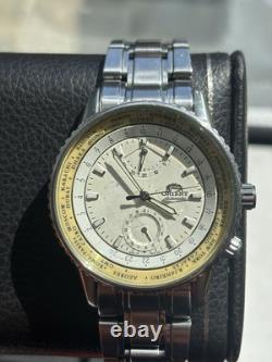 Orient Kingmaster World Time Auto Watch White Dial Runs Strong, Very Cool