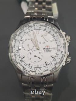Orient Sightseer Executive World Time / GMT Automatic CEY04003W Sapphire New