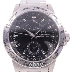 Orient Star WZ0011FA World Time GMT Men's Used Watch with Genuine SS Belt