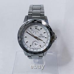 Orient Star World Time Automatic Watch FA00 CA 41mm White Dial GMT Skeleton