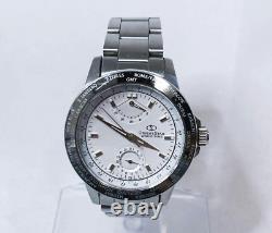 Orient Star World Time FA00-CA Men's Watch White Dial Automatic GMT Skeleton