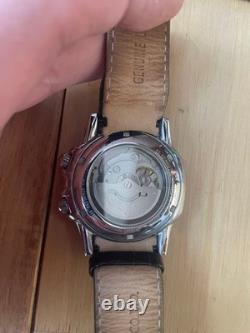 Orient World Time Automatic Wristwatch GMT Timepiece Mens Leather Strap