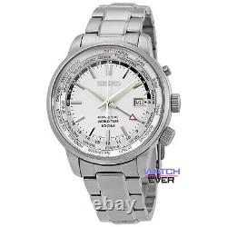 Original Seiko SUN067P1 Kinetic GMT World Time 100m Watch 5M85 Stainless Steel