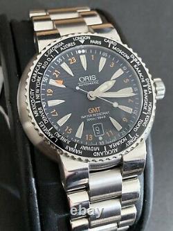 Oris TT1 GMT 7608 Worldtime Sports Diver 44mm Mint New Watch Full Set Ultra Rare