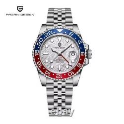 PAGANI DESIGN PD-1662 Master GMT Pepsi Meteorite Automatic Watch Jubilee NEW