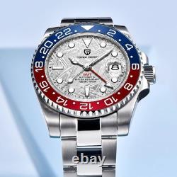 PAGANI DESIGN PD-1662 Master GMT Pepsi Meteorite Automatic Watch Jubilee NEW