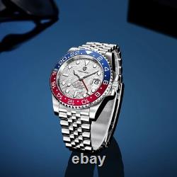 PAGANI DESIGN PD-1662 Master GMT Pepsi Meteorite Automatic Watch Jubilee NEW