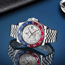 PAGANI DESIGN PD-1662 Master GMT Pepsi Meteorite Automatic Watch Jubilee NEW