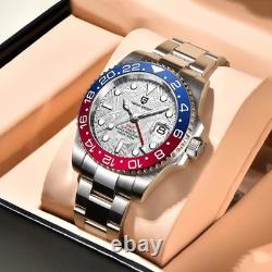 PAGANI DESIGN PD-1662 Master GMT Pepsi Meteorite Automatic Watch Jubilee NEW