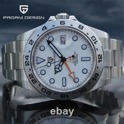 PAGANI DESIGN WHITE PD-1682 V2 STEVE MCQUEEN GMT AUTOMATIC WATCH, 42mm NEW UNWORN