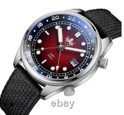 PHOIBOS EAGLE RAY GMT PX023E 300M Dive Watch Red