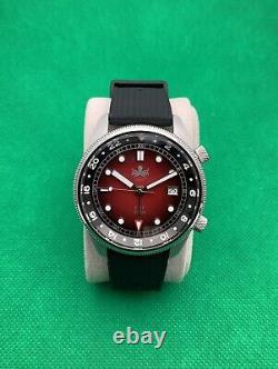 PHOIBOS Eagle Ray Red Dial 300 Meter GMT Dive Watch