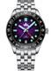 PHOIBOS WAVE MASTER GMT 200M Automatic Diver Watch PY049H Purple