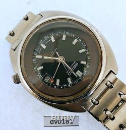 PROJECT TO FIX SEIKO WORLD TIME GMT 6117 6410 MENS SS AUTO 9d3728 EU SHIP WATCH