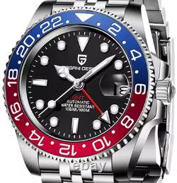 Pagani Design 1662 40mm Pilot GMT 4 Hand 24hr Bezel Sapphire Date 100m Automatic