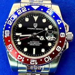 Pagani Design 1662 40mm Pilot GMT 4 Hand 24hr Bezel Sapphire Date 100m Automatic
