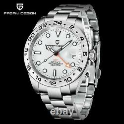 Pagani Design PD1682 GMT Automatic Explore Watch White Dial 42mm Sapphire Steel