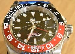 Pagani Design PD-1662 1662 Red-Black Bezel GMT Auto watch, 100m 3-LINK Bracelet