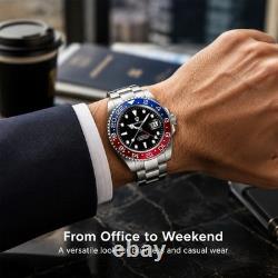 Pagani Design PD-1662 GMT Automatic Men's Watch Steel Jubilee V2 Pepsi