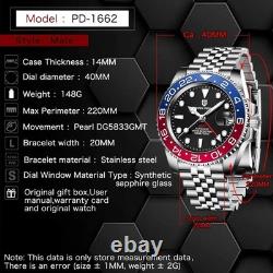 Pagani Design PD-1662 GMT Automatic Men's Watch Steel Jubilee V2 Pepsi Pagani Design PD-1662 GMT Automatic Men's Watch Steel Jubilee V2 Pepsi