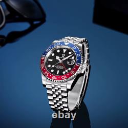 Pagani Design PD-1662 GMT Automatic Men's Watch Steel Jubilee V2 Pepsi