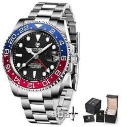 Pagani Design PD-1662 GMT Automatic Men's Watch Steel Jubilee V2 Pepsi
