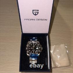 Pagani Design PD-1662 Master GMT Ceramic Black Bezel Automatic Watch