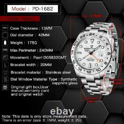 Pagani Design PD-1682 BLACK Explorer II GMT, 42mm Watch, Automatic, 100m W. R