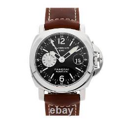 Panerai Luminor GMT Automatic Steel 44mm Black Dial Watch Strap PAM 88