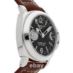 Panerai Luminor GMT Automatic Steel 44mm Black Dial Watch Strap PAM 88