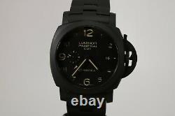 Panerai Luminor GMT Ceramica Tuttonero 3 Day P. 9001 Black Ceramic Watch PAM 438