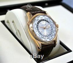 Patek Philippe World Time 5130R 18K Rose Gold Mechanical Silver Dial BOX/PAPERS