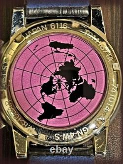 Paul Smith Masterpiece GMT World Time Watch Leather Band Map Backcase