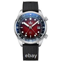 Phoibos Eagle Ray GMT 300M Diver Watch Red