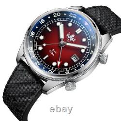 Phoibos Eagle Ray GMT 300M Diver Watch Red