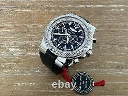 Pre-owned Breitling Bentley Gmt Chronograph Black Dial Watch A4736212/b919