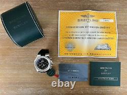 Pre-owned Breitling Bentley Gmt Chronograph Black Dial Watch A4736212/b919