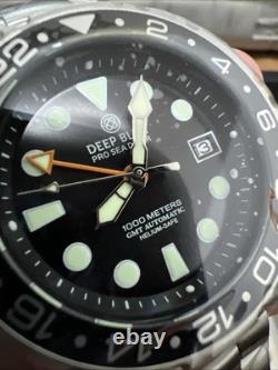 Pro Sea? Diver 1000m Gmt? Automatic Black Bezel Black Dial? (bns)
