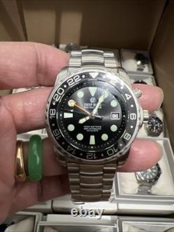 Pro Sea? Diver 1000m Gmt? Automatic Black Bezel Black Dial? (bns)