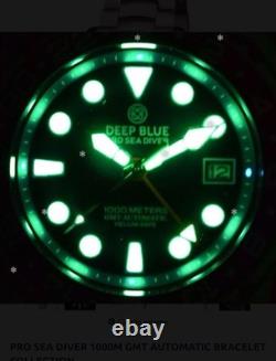 Pro Sea? Diver 1000m Gmt? Automatic Black Bezel Black Dial? (bns)