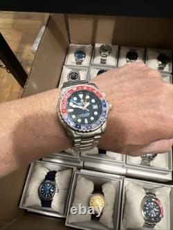 Pro Sea? Diver 1000m Gmt? Automatic Black Bezel Blue Dial? (bns)